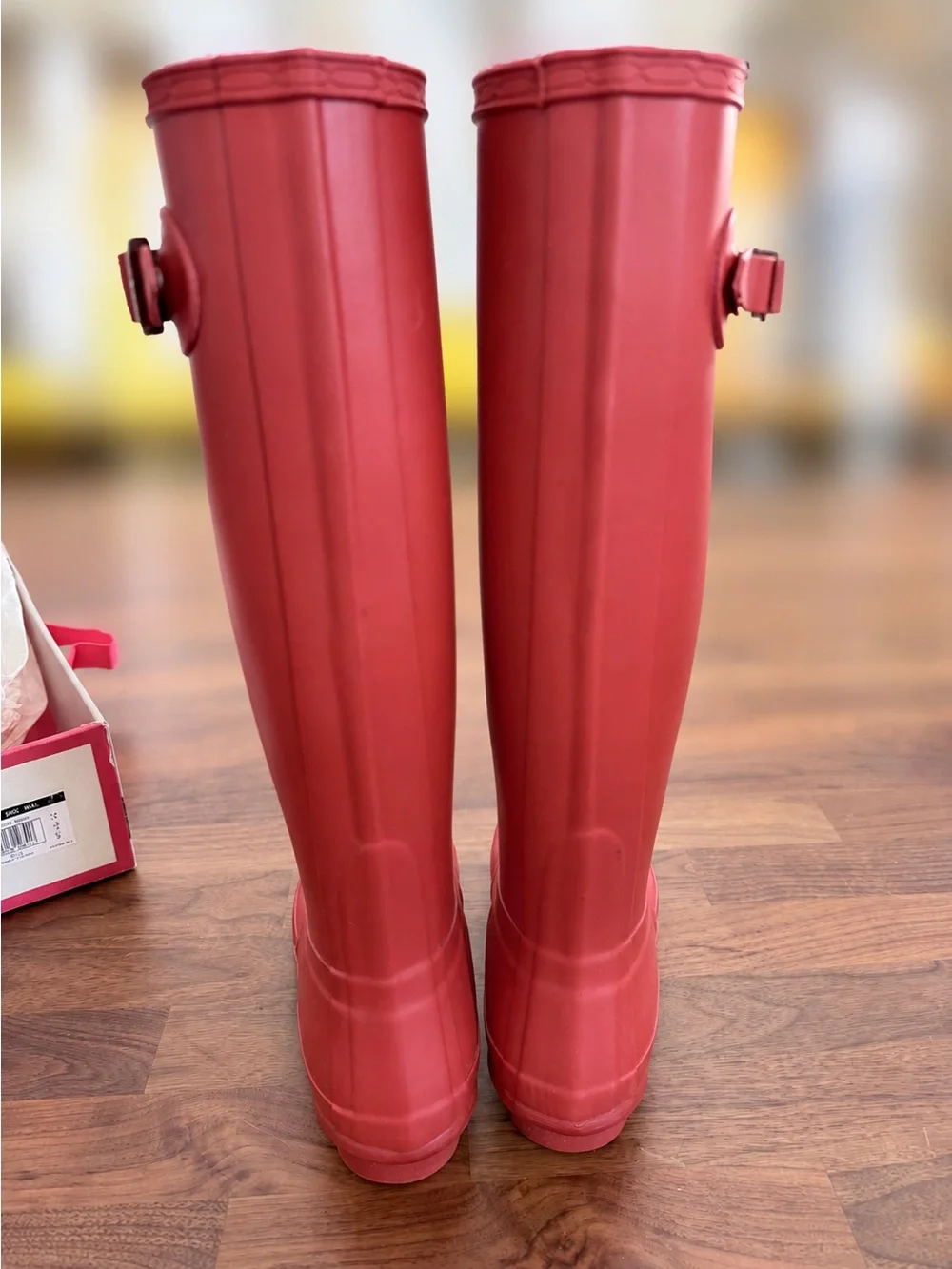 Hunter Tall Orange Waterproof Rain Boots